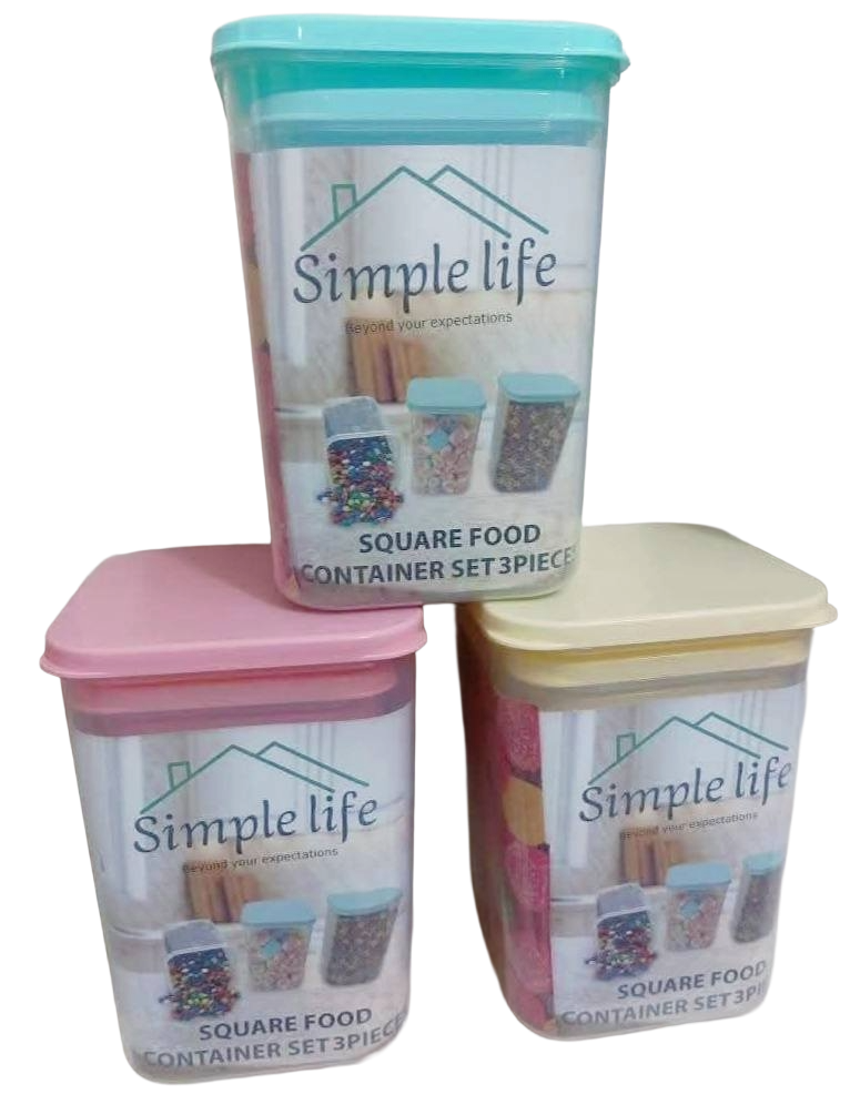 طقم بقوليات 3 قطع مربع