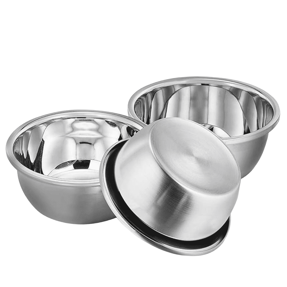 طقم عجان ستانلس فضي 28و30و32