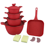 طقم حلل نيو سافلون 13 قطعة - احمر