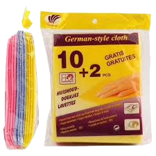 طقم فوط تنظيف المطبخ 12 قطعة، قماش، متعدد الألوان